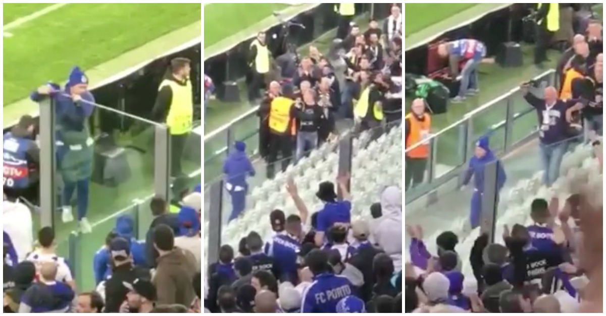 Vê o que o líder dos Super Dragões fez no final do jogo contra a Juventus