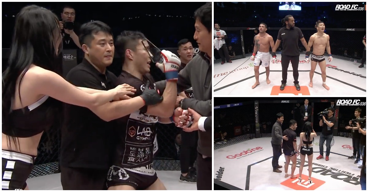 Lutador acusado de assédio por pegar numa ring girl pela cintura... agora sabe como evitar isso!