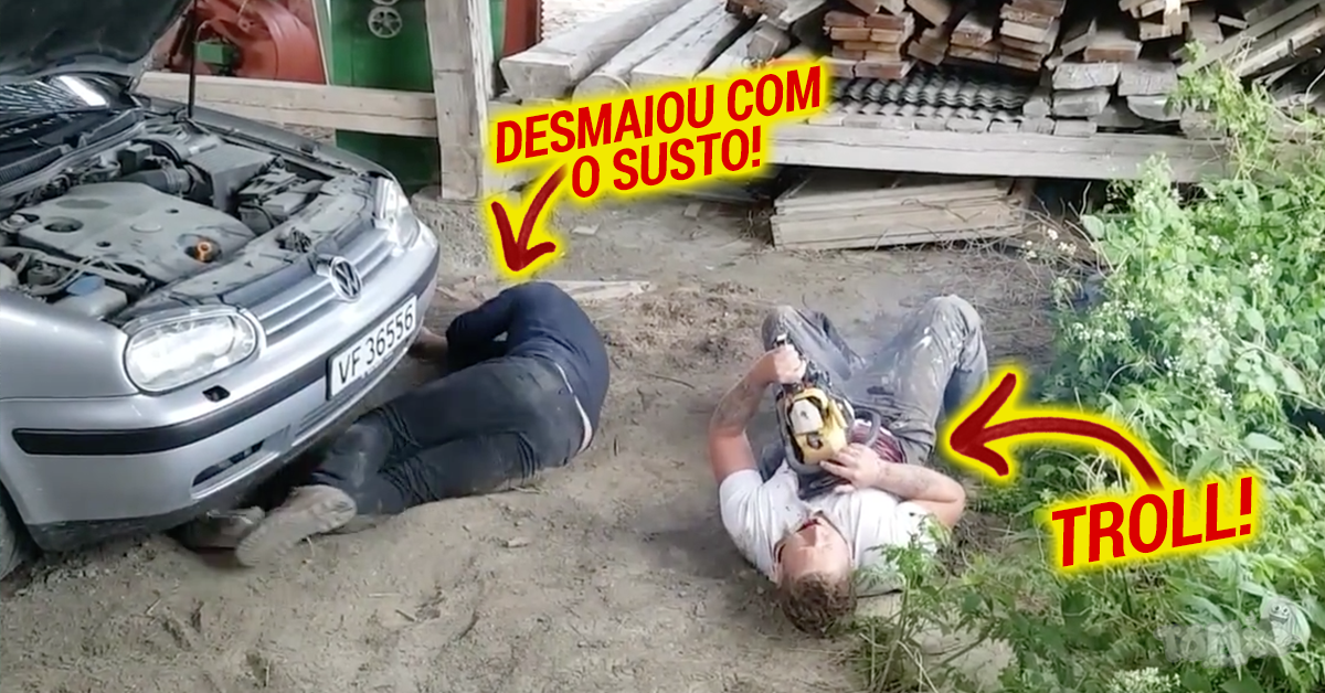 Homem prepara apanhado ASSUSTADOR a amigo ao ponto de este desmaiar