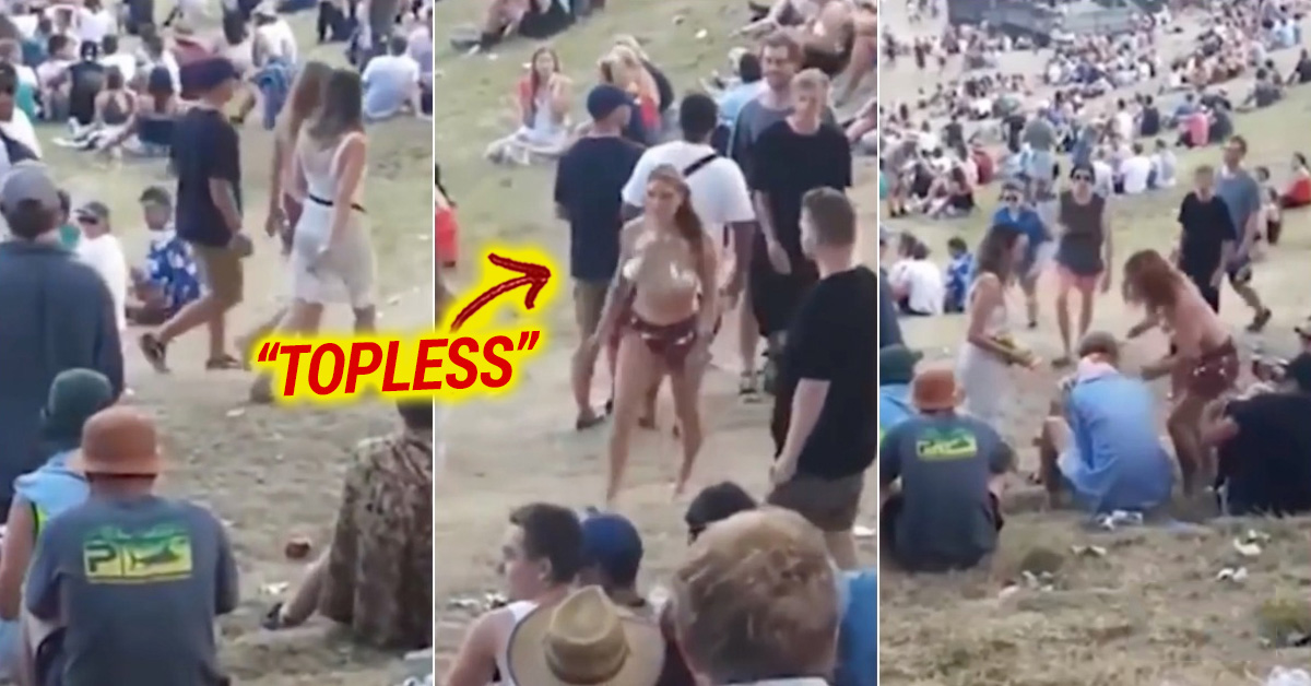 Palerma apalpa jovem em topless… mas recebe resposta