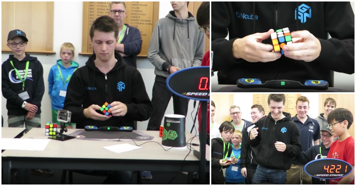 Jovem de 22 anos resolveu Cubo de Rubik em 4,22 segundos e estabeleceu um novo recorde