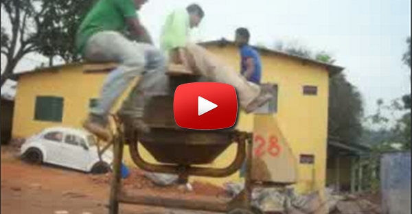 vídeo engraçado e sem noção betoneira..