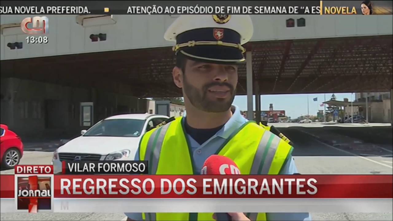 Repórter da CMTV manda parar carro na fronteira para entrevistar emigrantes... mas correu mal!