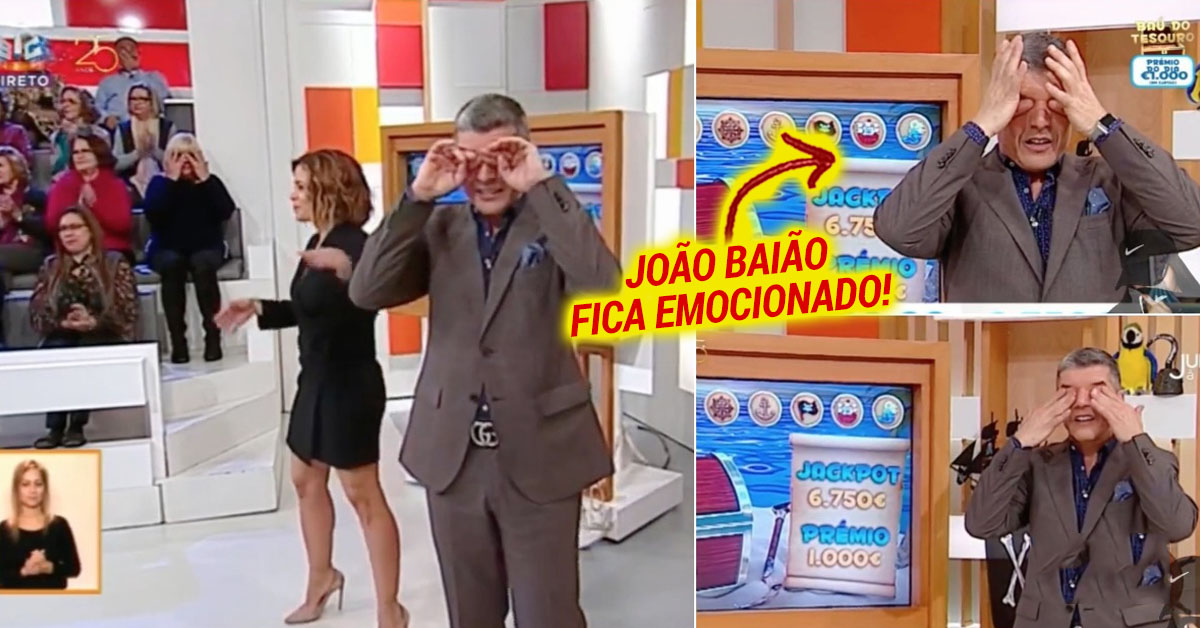 João Baião fica emocionado após entrevista sobre doentes com demência