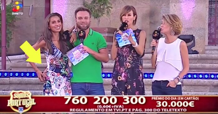 Nuno Eiró apalpa rabo de Mónica Jardim em direto na TV