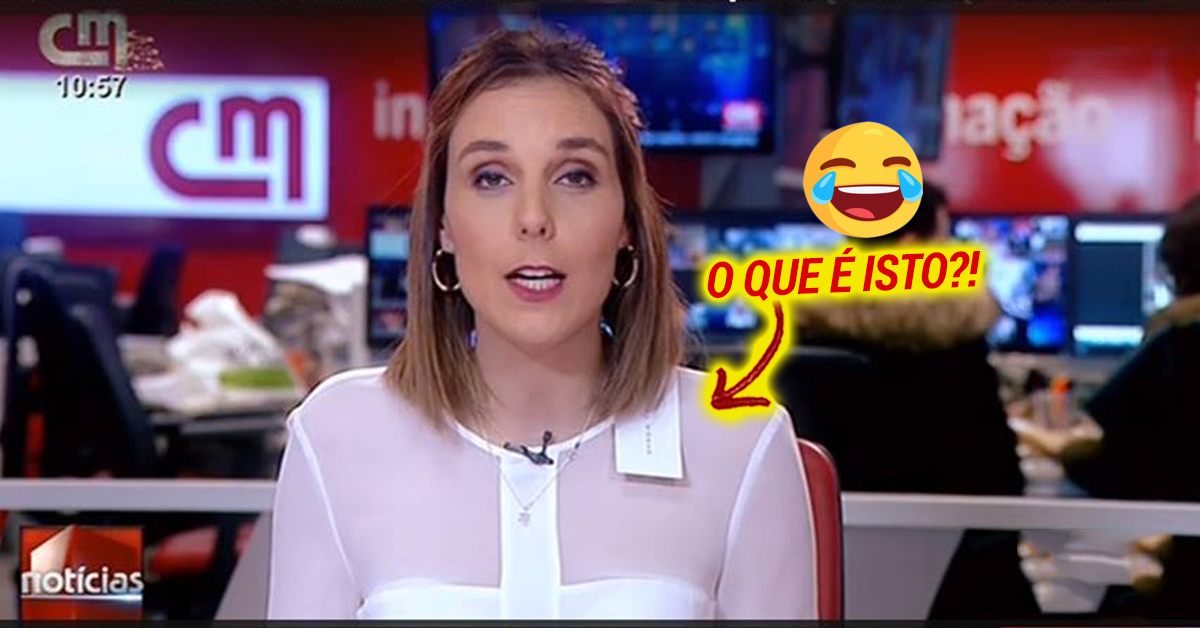 Jornalista da CMTV mostra ao mundo que tem muita etiqueta… literalmente!