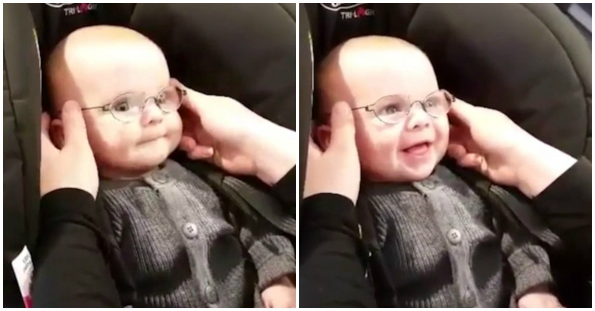 Adorável momento de quando um bebé vê o mundo pela primeira vez