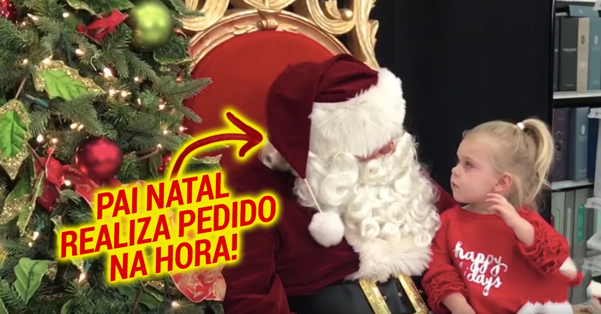 Menina faz pedido especial ao Pai Natal e este realiza-o na hora… TÃO FOFO!