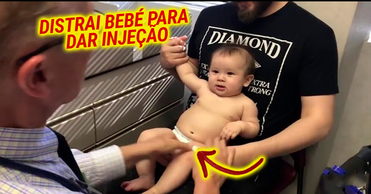 Pediatra usa método genial para distrair bebé enquanto lhe dá injeções
