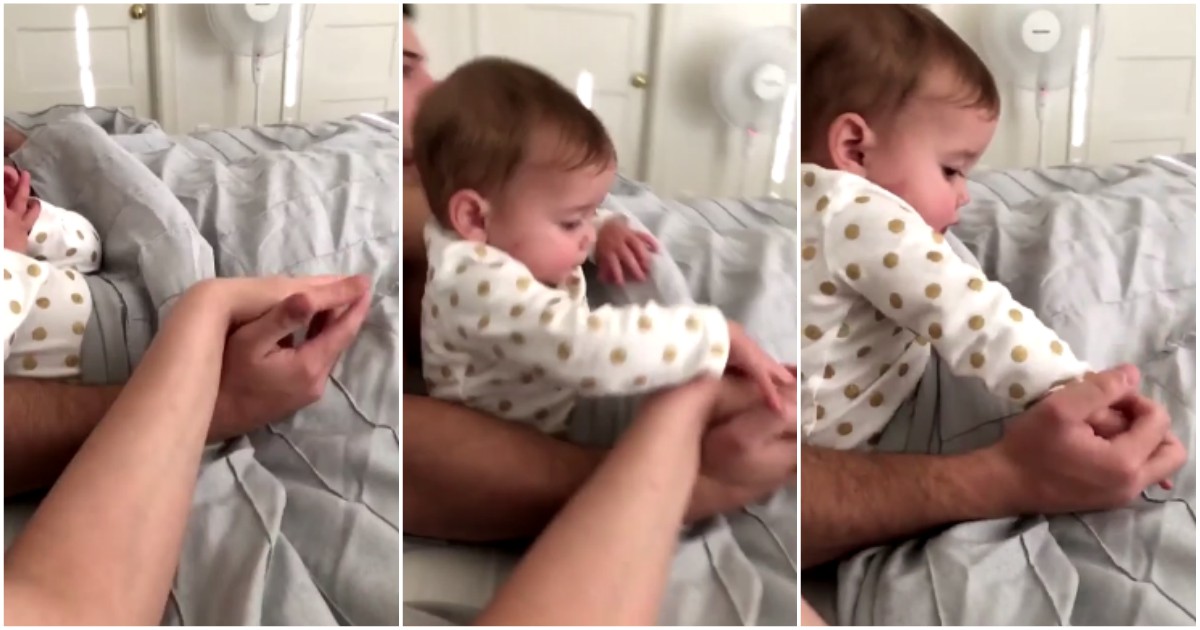 Esta menina não quer partilhar o pai com mais ninguém… QUE RIQUEZA!