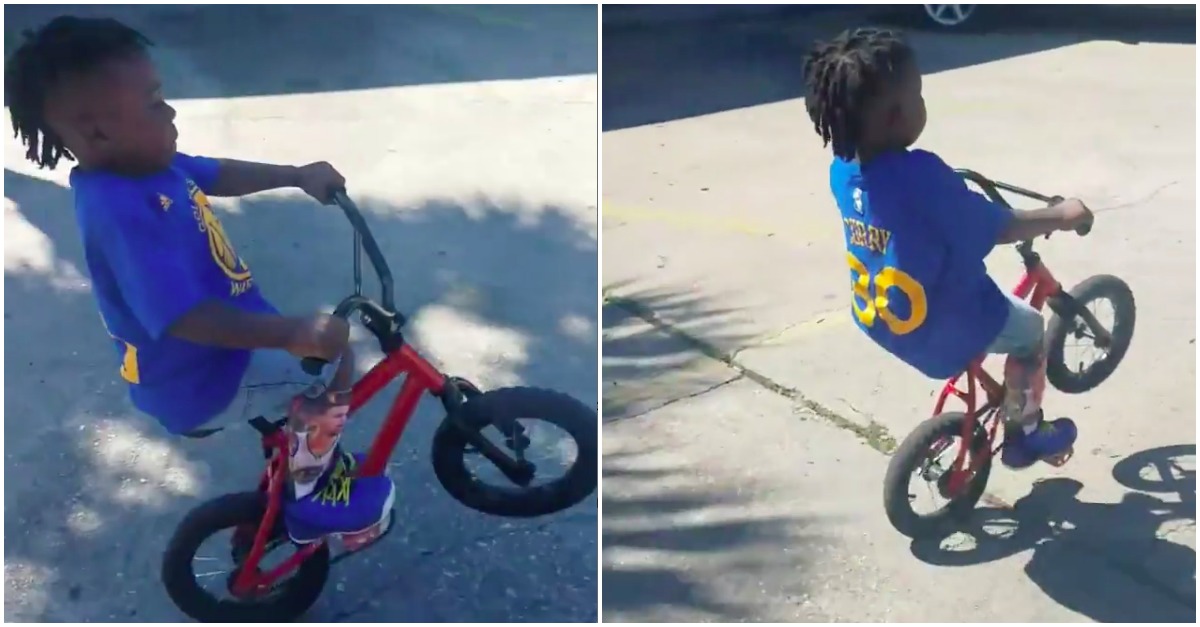 Não sabes sacar cavalinho de bicicleta? Talvez este miúdo te ensine