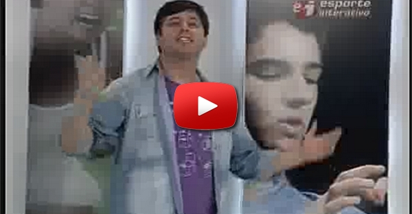 Apresentador quebra camera!!!