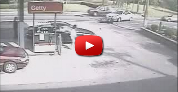 Acidente na bomba de gasolina