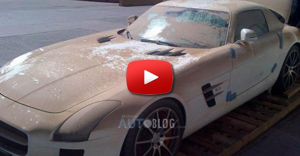 Navio argentino deixou cair ao mar um Mercedes SLS AMG no valor de 250 mil euros. Vê como ficou!
