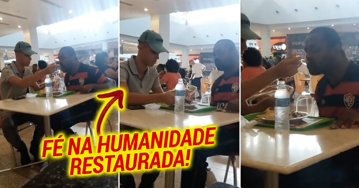 Empregado emociona a Internet ao dar de comer à boca a cliente com deficiência