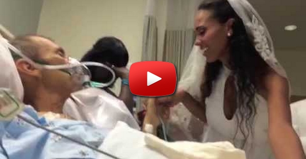 Noiva casa no hospital para que o pai com cancro estivesse presente