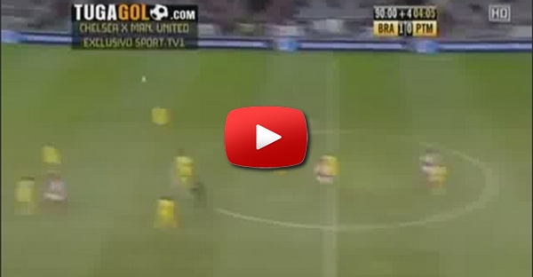 Hugo Viana Amazing 94th Minute Winnig Goal From Half Line - Braga v Portimonense 1-0 HD [Feb.4 2012]