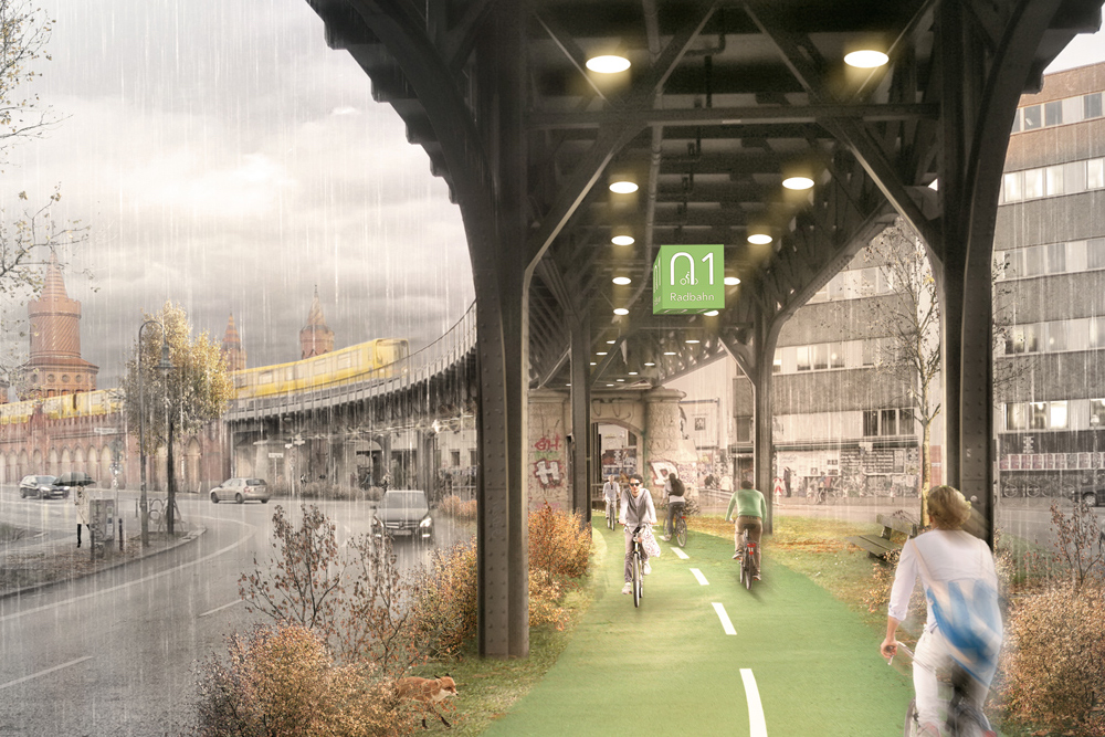 Alemanha lança projecto de ciclovia coberta, com jardins e pavimento inteligente