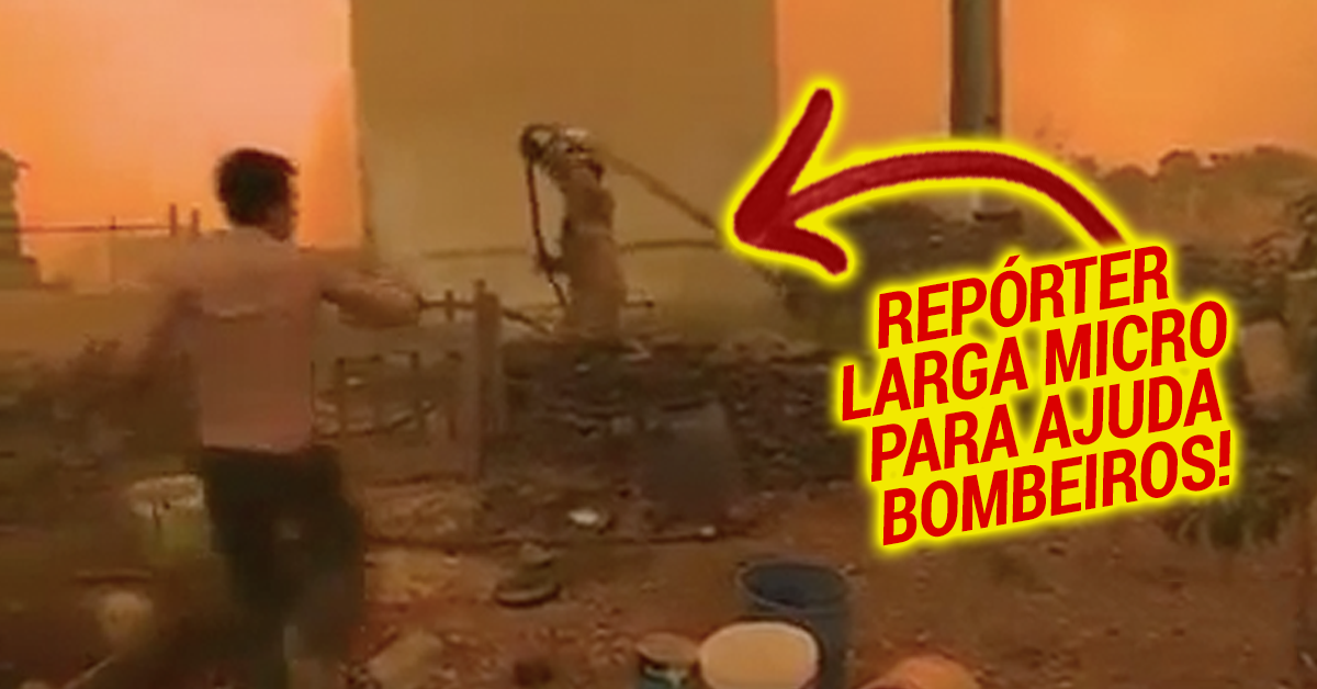 Jornalista da CMTV larga o microfone para ajudar bombeiros