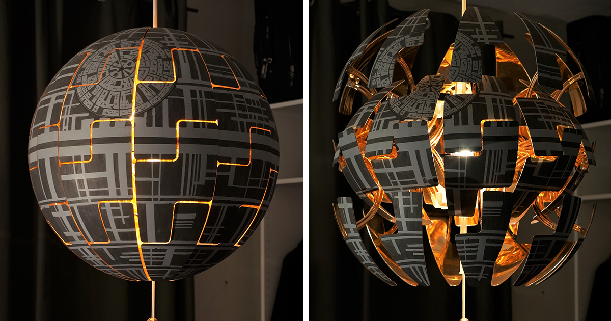Casal transforma candeeiro do IKEA numa ‘Death Star’ do Star Wars