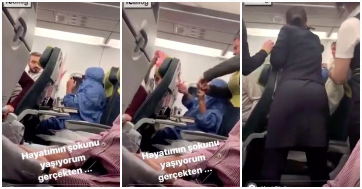 Mulher tenta provocar incêndio durante uma viagem de avião
