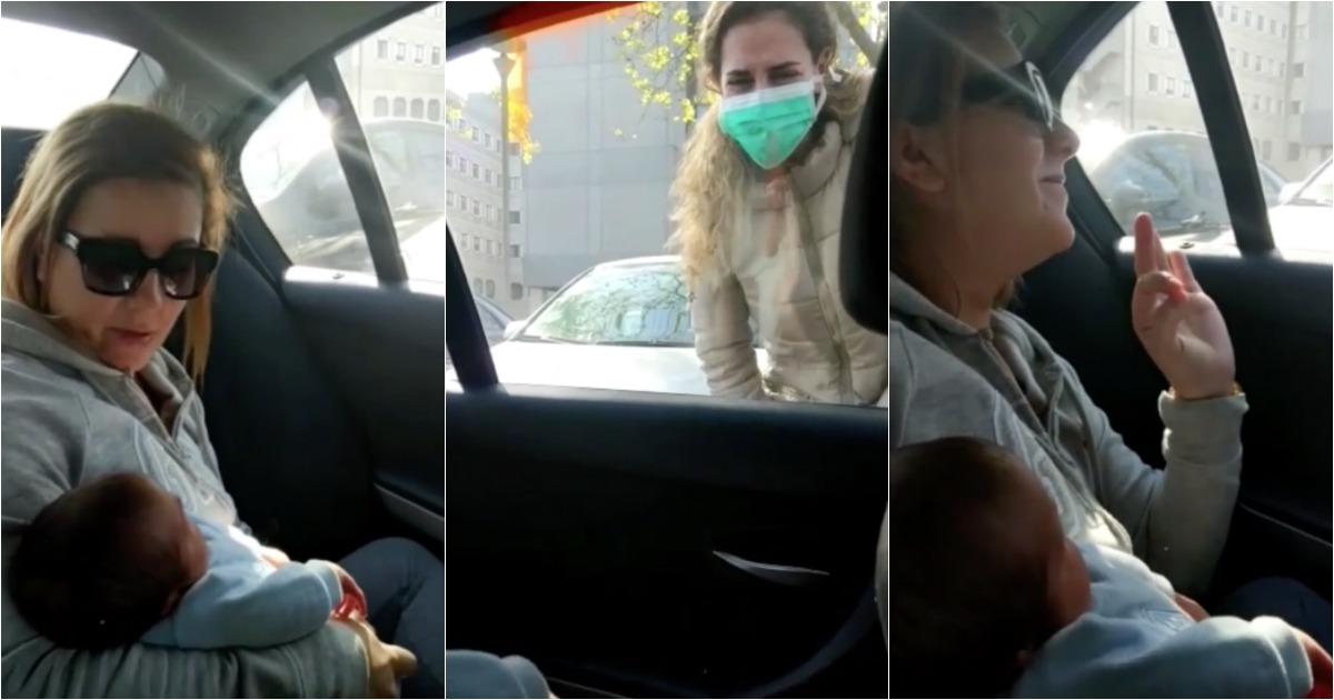 Enfermeira conhece o sobrinho pela janela do carro em Matosinhos