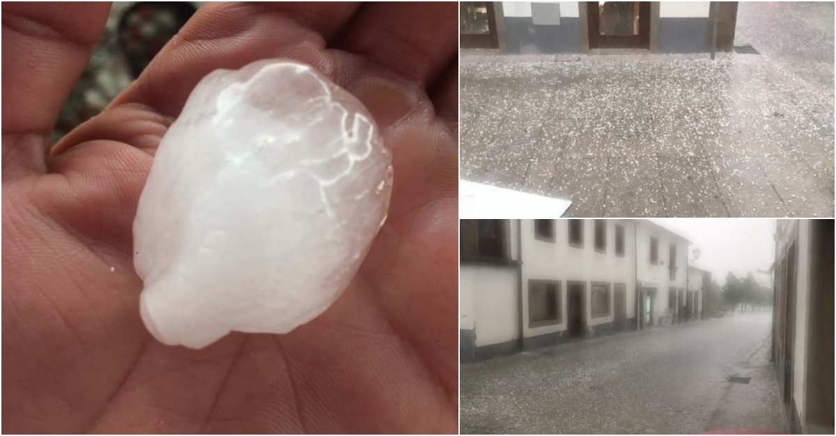 Queda de granizo com temperaturas de 30 graus... aconteceu ontem em Trás-os-Montes!