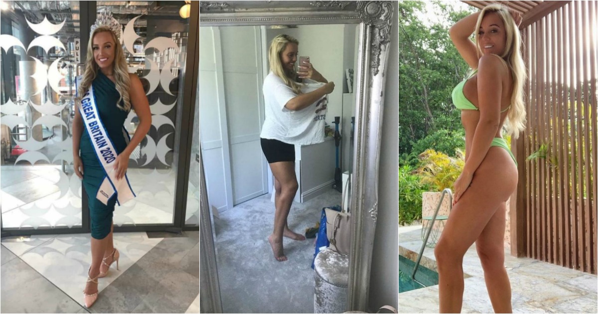 Jovem abandonada pelo noivo pesava 108kg e agora foi eleita Miss Reino Unido