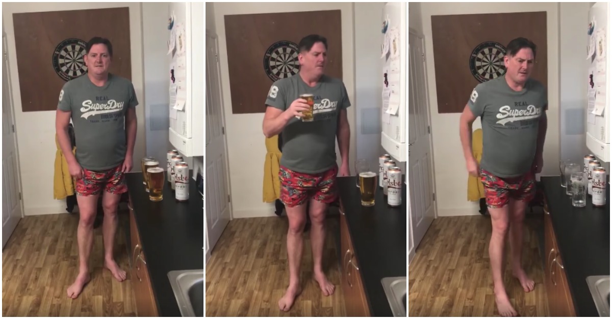 Quando o desafio de beber 1,5 litros de cerveja não corre bem