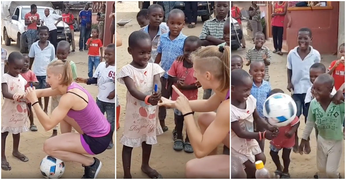 A simplicidade em fazer uma criança feliz em África